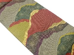 道長取り模様織出し全通袋帯